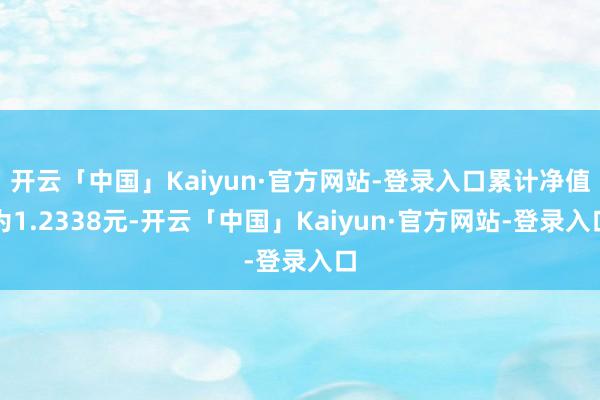 开云「中国」Kaiyun·官方网站-登录入口累计净值为1.2338元-开云「中国」Kaiyun·官方网站-登录入口